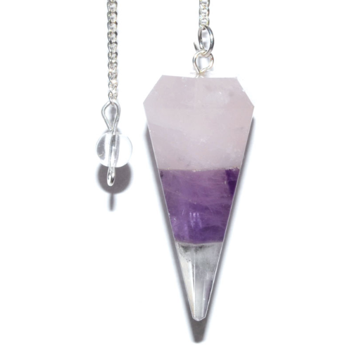 Rose Quartz & Amethyst Pendulum