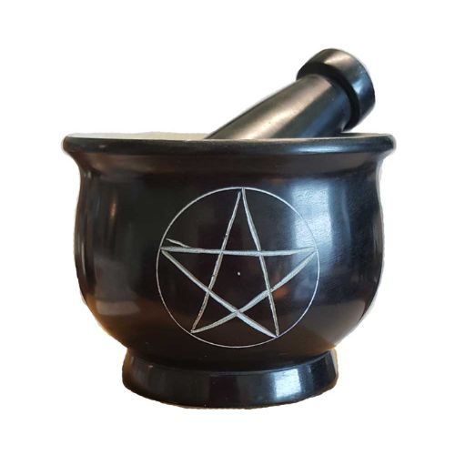 4-Inch Mortar and Pestle with Pentagram